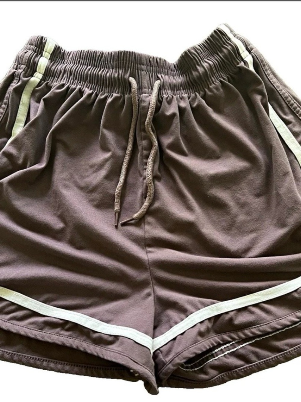 Women's Retro Style Athletic Gym Shorts L/XL Purple Aubergine